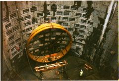 Alexandra Park. Main 7m tunnel ring in place in readiness for the larger TBM, this will connect with Warrior Square.